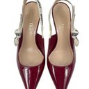 Dior  J'Adior Red Patent Leather Pointed Toe Logo Bow Slingback Pumps Size 36.5 Photo 0