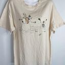 Aerie American eagle Skeleton Winter Goth Graphic Tan T-Shirt XS/S NWT Photo 1