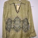 Tommy Bahama  Size Small Silk Linen Blend V-neck Blouse Photo 0