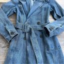 House of Harlow NWOT  Denim Trench Coat Size Small Photo 1