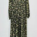 Rococo  Sand Black & Multicolor Floral Print High-Low Maxi Dress Gold Pinstripe S Photo 6
