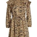 Rails  Ora Abstract Print Long Sleeve Mini Dress in Canyon Tan & Black Small NWT Photo 2