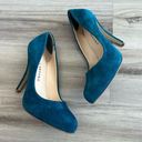 Audrey Brooke  8.5 Leather Turquoise Pumps Photo 0