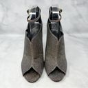 Brian Atwood  BFliese Textured Metallic Color Shift Stiletto Ankle Bootie Heel 10 Photo 4