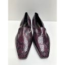PARKE Marion  Shoes Womens Size 6.5US Python Snakeskin Loafers Purple Black Photo 3
