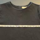 Loft Ann Taylor  Black Thick Cropped Lace Short Sleeve Top Women’s Size S Photo 6