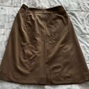 Jil Sander Brown Virgin Wool Knee Length Pencil Skirt with Pockets and Faux Slit, size 34 or US 2 Made in Italy Photo 13