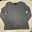 Rafaella Women’s  Long Sleeve Gray Sweater Zip Collar Size Large Photo 0