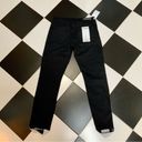 GRLFRND NWT  Belluci Black Straight Leg Jeans Jet Set White Contrast Stirrups 30 Photo 8