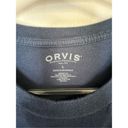 Orvis  Navy Blue Dog and Writing Graphic Short Sleeve  T-Shirt Photo 2