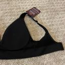 Felina NWT-  Black Padded Adjustable Strap Deep V Bra Photo 3