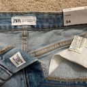 ZARA High Waisted Denim Shorts Blue Size 2 Photo 2