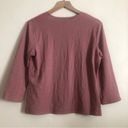 J.Jill  ROSE PINK 3/4 SLEEVE TEXTURED CROSSOVER VNECK BLOUSE TEE TOP Photo 6