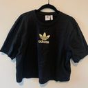 Adidas Black Cropped Tee Photo 1