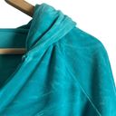 Juicy Couture  Teal Blue Velour Y2K Tracksuit Zip Up Hooded Jacket Size Large Photo 2