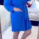 Lauren Ralph Lauren blue terrycloth robe size small with pockets & belt Photo 1