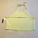 BP  Womens Halter Tie Crop Top Lime Green‎ Size Large Photo 7