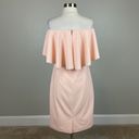 Ralph Lauren Women's Cocktail Dress Size 10 Pink Crepe Off the Shoulder Sheath Photo 1