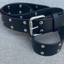 Guess  Jeans black faux leather belt with silver studs Size small (42 inches) Photo 4