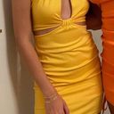 Yellow Orange Mini Dress Photo 0