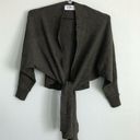 SEEK the Label Green Tie Front Shrug Batwing Sleeve Cardigan Sweater. Size Med Photo 0