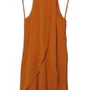 ALC Frank ALC Highneck Shane Dress Shift Orange Mini Halter Sleeveless Ruffle Layer Silk 8 Photo 0