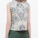 ZARA Perforated Tank Floral Laser-Cut Cut-Outs Cutouts Sleeveless Blouse Top M Photo 1