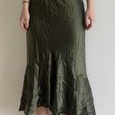 Ralph Lauren Olive Green Silk Skirt NWT Photo 3