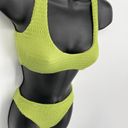 Naked Wardrobe  Swim Lime Smocked 2 Pc Bikini NEW Womens Sz S Style NW-W0538 Photo 1