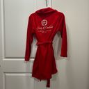 Juicy Couture  Red Plush Embroidered Robe Size S/M Photo 4