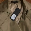 Double Breasted Puffed Shoulder Belted Trench Coat Size L Photo 1