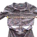 l*space MINT VANILLA Bodycon Mini Dress Sz M Purple  Dyed Cutout Collared Button Up Photo 5