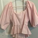 Francesca's Francesca Pink Open Back Tie Top  Photo 0