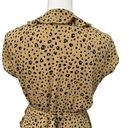 Aritzia Sunday Best Size 6 Savoy Wrap Dress Leopard Print Tan Black Ruffle Flowy Photo 4