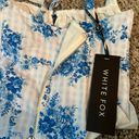 White Fox Boutique White Fox Blue Floral Top Photo 2