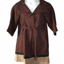 BCBGMAXAZRIA BCBGMAXAZARIA Self Tie Shabby Chic Burgundy Swing Trench Coat XXS Photo 2