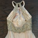 Petal Amelia Couture  Pink Beaded Halter Formal Evening Gown Prom Dress Size 8 Photo 3