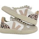 Madewell x Veja V-10 Sneakers Animal Print Leather Neutral White Shoes Size 10 Photo 0