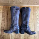 FREEBIRD by Steven  Clive Riding Boots Western Biker Brown Leather Straps Size 8 Photo 3