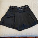 Bebe Black Flowy Belted Shorts Photo 2