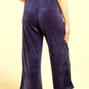 Juicy Couture NWT  Black Label Regal Blue Velour Cropped Wide Leg Pants Size M Photo 3