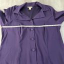 Dress Barn Vintage Y2K  Plus Size Purple Collared Button Down Bell Sleeve Blouse Photo 8