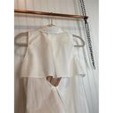 Rebecca Minkoff  Womens White Sleeveless Cut Out Back Button-Down Top Size M Photo 2