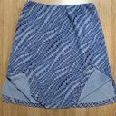 New York & Co. Skirt Women's Size Large Blue  Patterned Elastic Waist Lined Photo 1