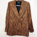 INC  International Concepts Cheetah Double Breast Blazer Size Medium Photo 0