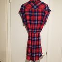 Rails 💕💕 Red Plaid Soft Flannel Shirt Dress Photo 5