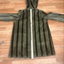 Dennis Basso Coat Reversible Faux Suede Fur Mink Brown Hooded Photo 10