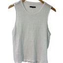 Rag and Bone  Jeans White Linen Michal Muscle Tank Photo 10