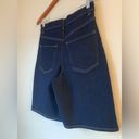 EXPRESS Super High Waisted 90s Bermuda Dark Wash Jean Shorts Size 4 Photo 8