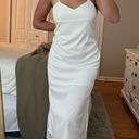 Mod Ref NWOT  white midi satin dress! Photo 12